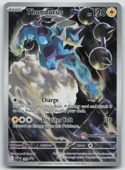 Pokemon TCG Thundurus (Pokemon Center Exclusive) 209 Sv: S&V Promo - SEALED - Image 1