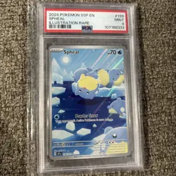 2024 POKEMON SSP EN-SURGING SPARKS ILLUSTRATION RARE #199 SPHEAL PSA 9 - Image 1