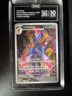 Ceruledge Sir Holo Rare Pokemon Surging Sparks Illustration 197/191 TAG 10 - Image 3