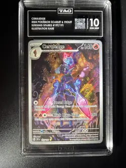 Ceruledge Sir Holo Rare Pokemon Surging Sparks Illustration 197/191 TAG 10 - Image 4