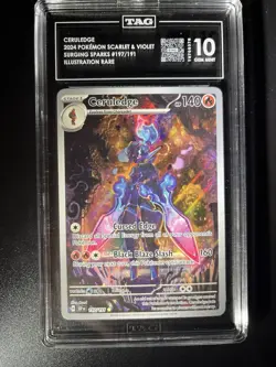 Ceruledge Sir Holo Rare Pokemon Surging Sparks Illustration 197/191 TAG 10 - Image 5