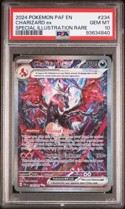 2024 POKEMON PAF EN-PALDEAN FATES SPECIAL ILLUSTRATION RARE CHARIZARD EX PSA 10 - Image 1