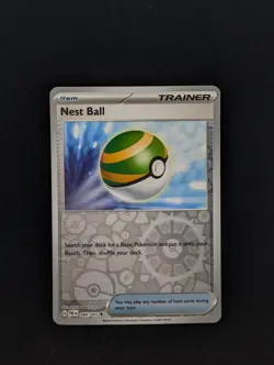 Nest Ball 084/091 Reverse Holo Paldean Fates Pokemon NM - Image 1