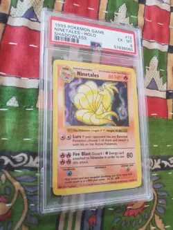 Pokemon Ninetales Holo Shadowless 12/102 PSA 6 - Image 1