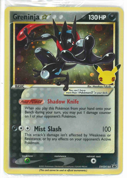 Greninja Gold Star Holo Promo SWSH144 Celebrations Black Star Pokemon - SEALED - Image 1