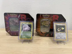 Pokemon Team Rocket Tin: Nidoking & Persian Ex Free Team Rocket Vintage Cards! - Image 1