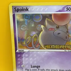 SPOINK ( 66/106 ) EMERALD 2005 Pokemon/ Nintendo Card Reverse Holo - Image 3