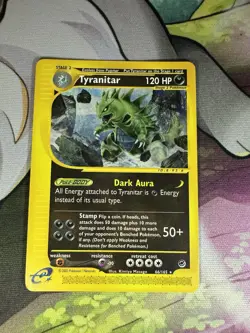 Pokemon Tyranitar Expedition Card 66/165 Rare Near Mint Condition Non Holo - Image 2