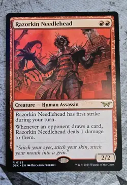 MTG - Razorkin Needlehead - (DSK #153) - Duskmourn: House of Horror - Reg. Rare - Image 1