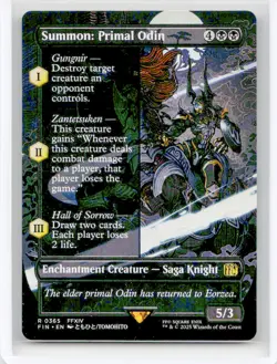 Near Mint or Better Summon: Primal Odin (Borderless) #365 W/Tracking - Image 1