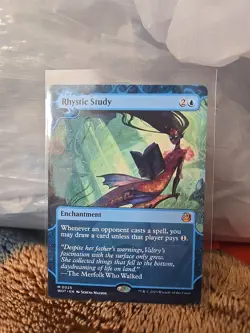 Magic: The Gathering - Wilds of Eldraine WOT - Rhystic Study Borderless - NM - Image 1