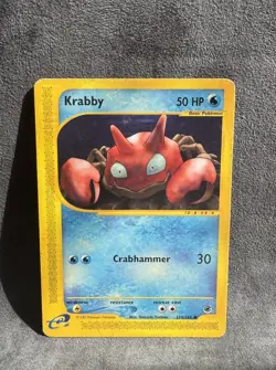 Krabby 115/165 Expedition Base Set Regular Pokemon TCG Moderately Played - Image 1