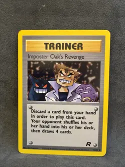 Imposter Oak's Revenge 76/82 Team Rocket Regular Pokemon TCG Near Mint - Image 1