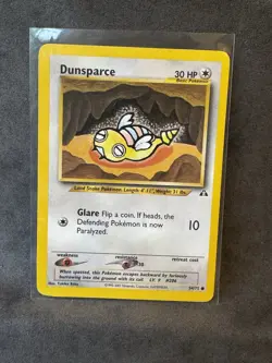 Dunsparce 54/75 Neo Discovery Regular Pokemon TCG Heavily Played Creased - Image 1