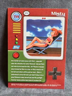 TV3 Misty - TV Animation Edition - Pokemon Topps Card Moderately Played - Image 2
