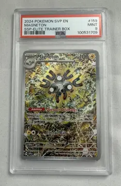 2024 POKEMON SVP EN-SV BLACK STAR PROMO #159 MAGNETON PSA 9 - Image 1