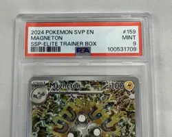 2024 POKEMON SVP EN-SV BLACK STAR PROMO #159 MAGNETON PSA 9 - Image 2