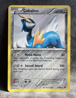 Cobalion 77/98 Emerging Powers Reverse Holo Pokemon TCG Heavily Played - Image 1