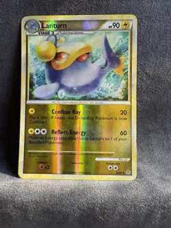 Lanturn 18/95 Unleashed Reverse Holo Pokemon TCG Heavily Played - Image 1