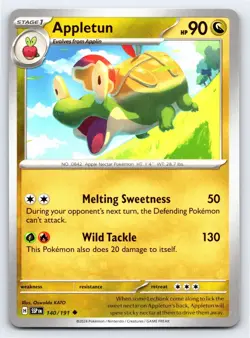 Appletun 140/191 Uncommon Surging Sparks Pokemon Card - NM - Image 1