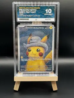 Pikachu Van Gogh Promo SVP085 ACE 10 Gem Mint - Grey Felt Hat Pokemon TCG UK - Image 1