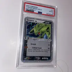 2004 POKEMON POP SERIES 1 #17 TYRANITAR EX-HOLO PSA 4 - Image 1