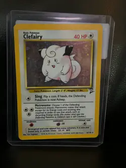 Clefairy - 6/130 - Holo Rare - Unlimited Edition Base Set 2 Pokemon Heavily Play - Image 1