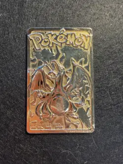 1999 Pokemon Charizard #6 24k Gold Plated Burger King Promo - Image 1