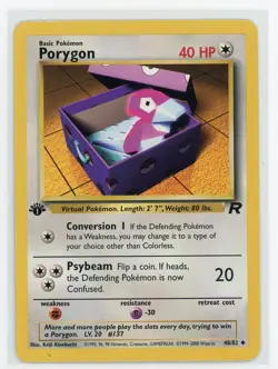 Pokemon TCG - Porygon 48/82 - Team Rocket - 1st Edition - Image 1