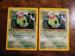 Caterpie 53/75 1st Edition And Unlimited Uncommon Neo Discovery Pokemon NM - Image 1