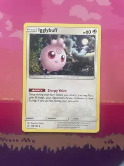 Pokemon Card Igglybuff Cosmic Eclipse Uncommon 168/236 Near Mint - Image 1