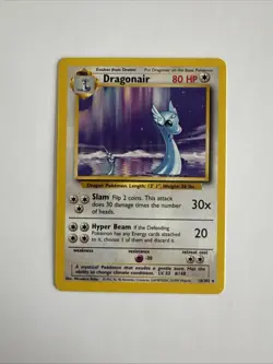 Dragonair Pokemon Card, Base Set, Unlimited, 18/102, Near Mint - Image 1