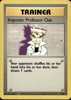 IMPOSTER PROFESSOR OAK - 73/102 - Base Set - Pokemon Card -BC - Image 1