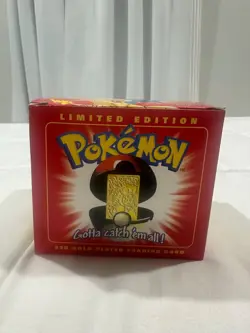 23K Gold Plated CHARIZARD Trading Card 1999 Burger King Pokemon Ball NEW SEALED - Image 3