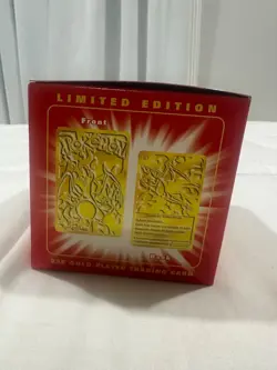 23K Gold Plated CHARIZARD Trading Card 1999 Burger King Pokemon Ball NEW SEALED - Image 5