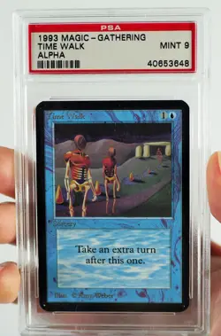 Alpha Time Walk (1993) graded PSA 9 MINT mtg Magic The Gathering card - Image 1
