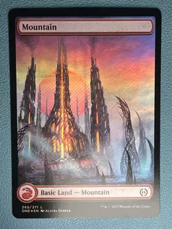 MTG Mountain (265) - Full Art Foil ONE NM - Image 1