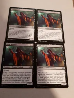 4x Mtg Modern Horizons 3 Grim Servant NM/M Magic The Gathering - Image 1