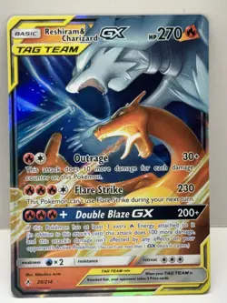 Pokemon TCG Reshiram Charizard-GX 20/214 Unbroken Bonds Holo NM - Image 1