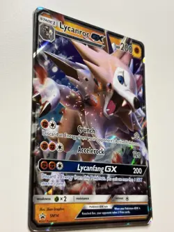 Pokemon TCG Lycanroc GX SM14 Sun & Moon Black Star Promo LP - Image 2