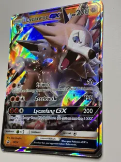 Pokemon TCG Lycanroc GX SM14 Sun & Moon Black Star Promo LP - Image 3