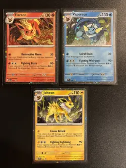 Pokemon TCG Prismatic Evolutions Poster Collection Promo Set 167 168 169 - Image 1