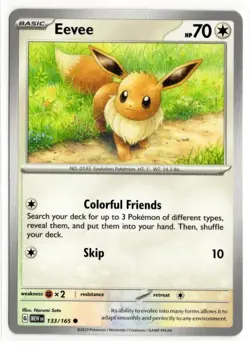 Pokemon Scarlet Violet 151 133/165 Eevee - Image 1