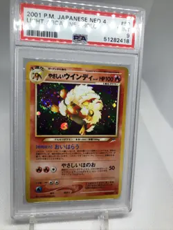2001 Pokemon Japanese Neo 4 Holo Light Arcanine #59 PSA 9 MINT - Image 2
