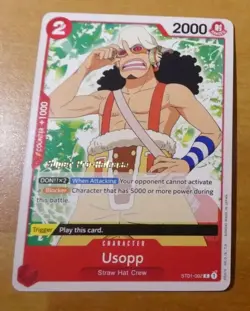 ONE PIECE ENGLISH CARD SUPER PRE-RELEASE GAME USOPP ST01-002 ST EN MINT - Image 1