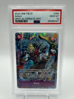 Sanji SR OP07-064 Parallel Alt Art English ONE PIECE Card Game 500 Years PSA 10 - Image 1