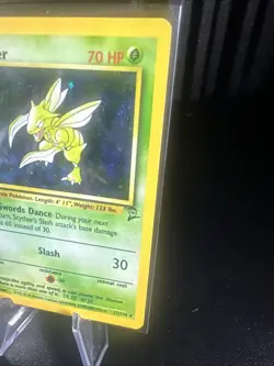 Pokemon TCG Scyther Base Set 2 Holo Unlimited Rare Card 17/130 - Image 3