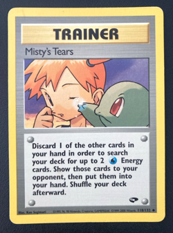 Pokemon Misty's Tears 118/132 Gym Challenge LP / MP Card - WotC TCG Trading - Image 1