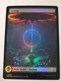MTG - FOIL Swamp Full Art Land - March of Machine - Image 1