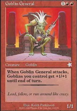 [1x] Goblin General Damaged, English Starter 1999 MTG Magic - Image 1